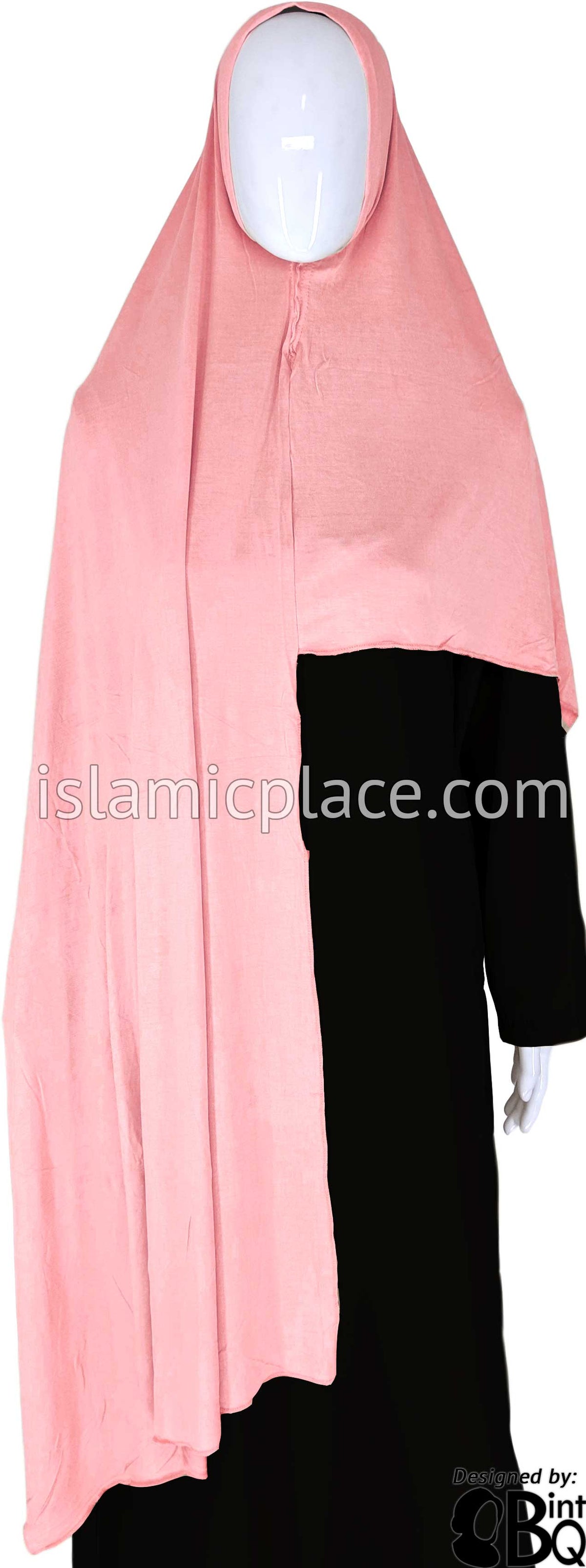 Pale Pink Plain - Easy Aisha Jersey Shayla Long Rectangle Hijab 30"x70"