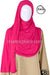 Neon Pink Plain - Easy Aisha Jersey Shayla Long Rectangle Hijab 30"x70"