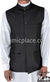 Black - Jalil Chalk Stripe Waistcoat Vest by Ibn Ameen