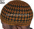 Rust and Charcoal Gray - Traditional Cotton Knitted Nasir Designer Kufi