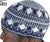 Navy Blue and White - Traditional Cotton Knitted Saud Designer Kufi