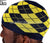 Navy Blue and Gold - Elastic Knitted Hakim Designer Kufi