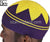 Purple and Gold - Elastic Knitted Safeer Designer Kufi