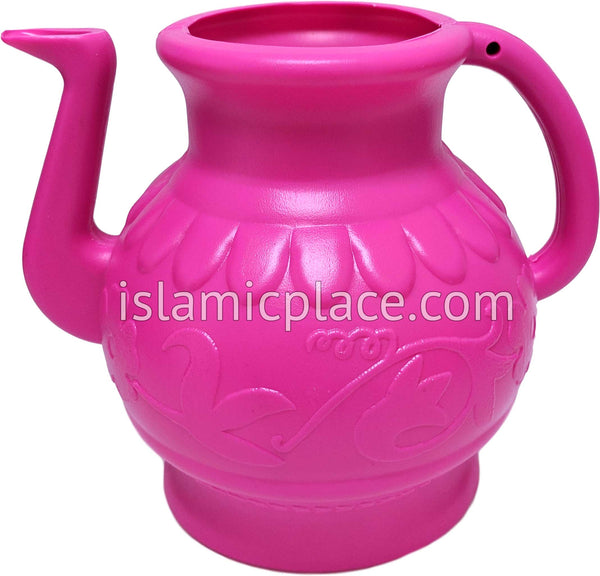 Hot Pink Embossed Istinja Wudu Utensil (Lota) The Islamic Place