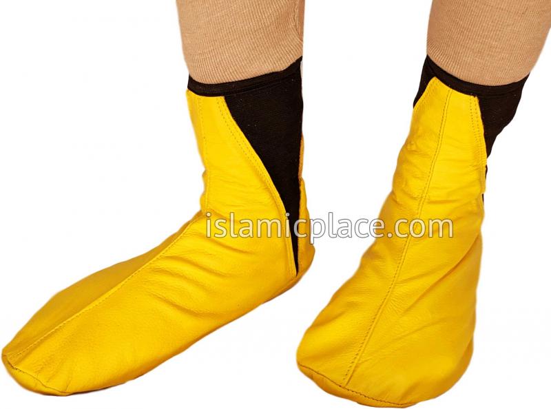 Golden Sand - Elastic Slip-on Khuff Leather socks