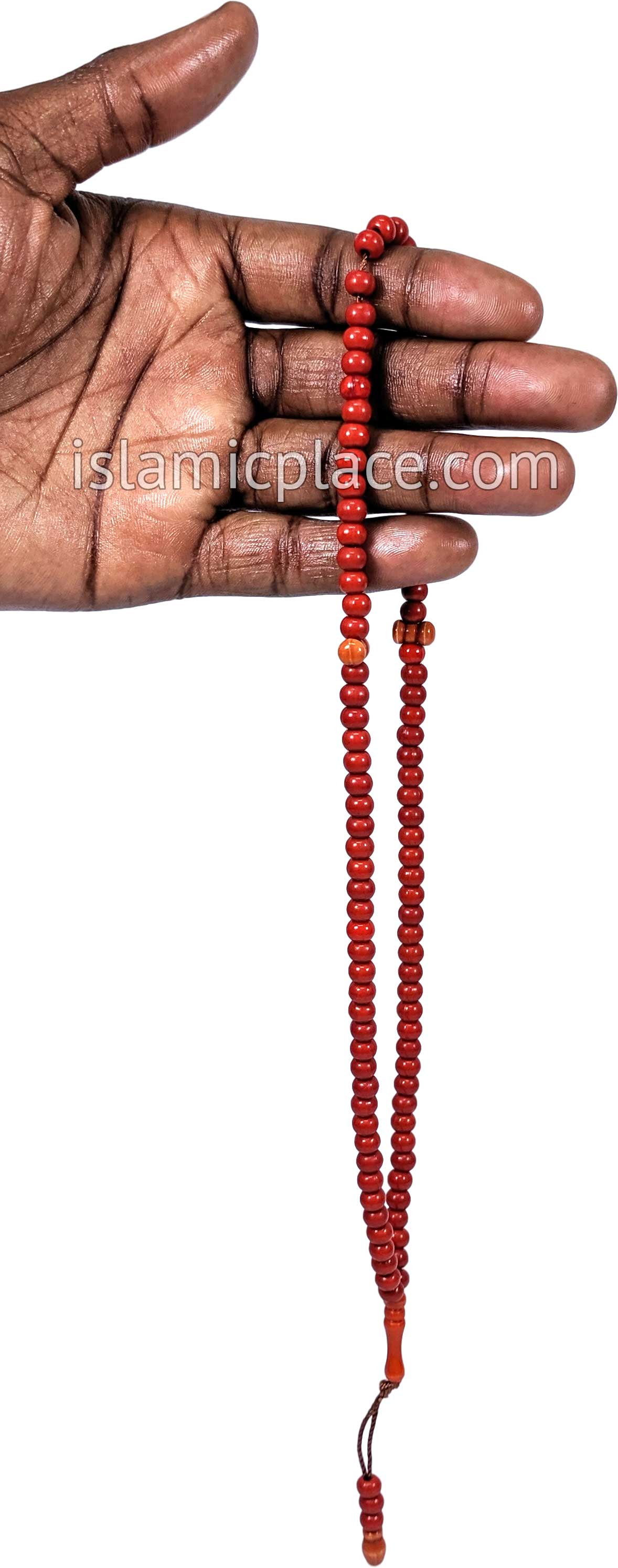 Rust - Tasbih Prayer Beads with Small Beads
