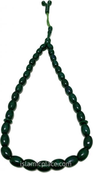 Forest Green - Abdul Malik Tasbih Prayer Beads with 33 Beads