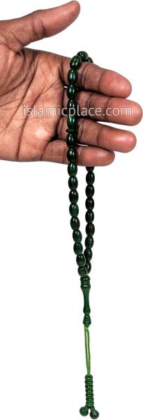Forest Green - Abdul Malik Tasbih Prayer Beads with 33 Beads