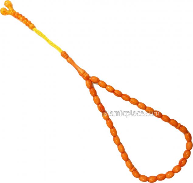 Pumpkin Marble - Abdul Malik Tasbih Prayer Beads with 33 Beads