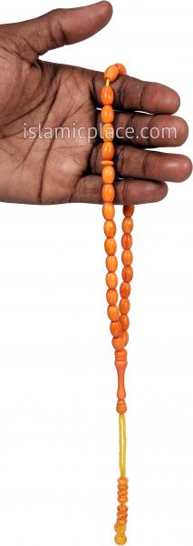 Pumpkin Marble - Abdul Malik Tasbih Prayer Beads with 33 Beads