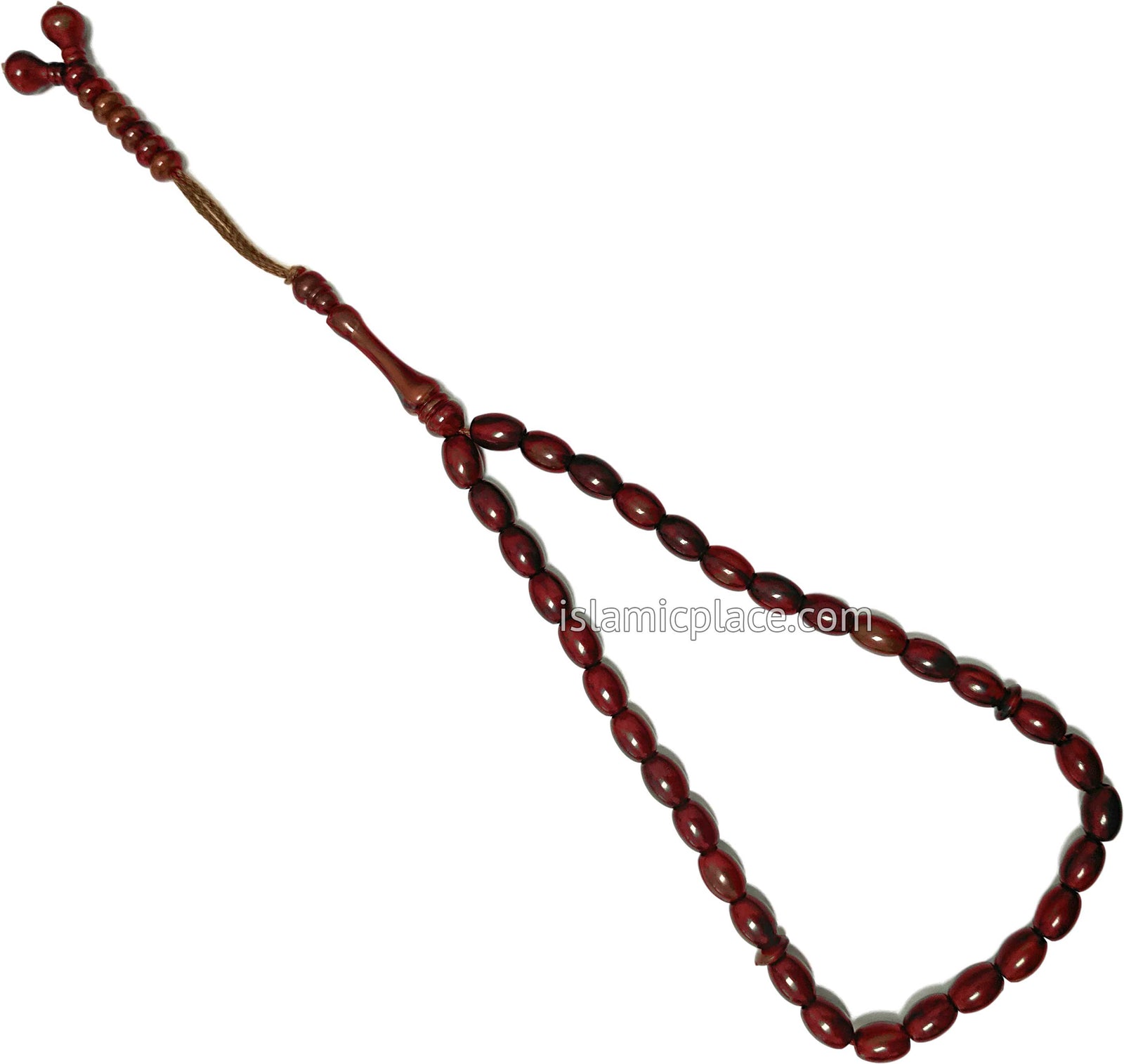 Mahogany - Abdul Malik Tasbih Prayer Beads with 33 Beads