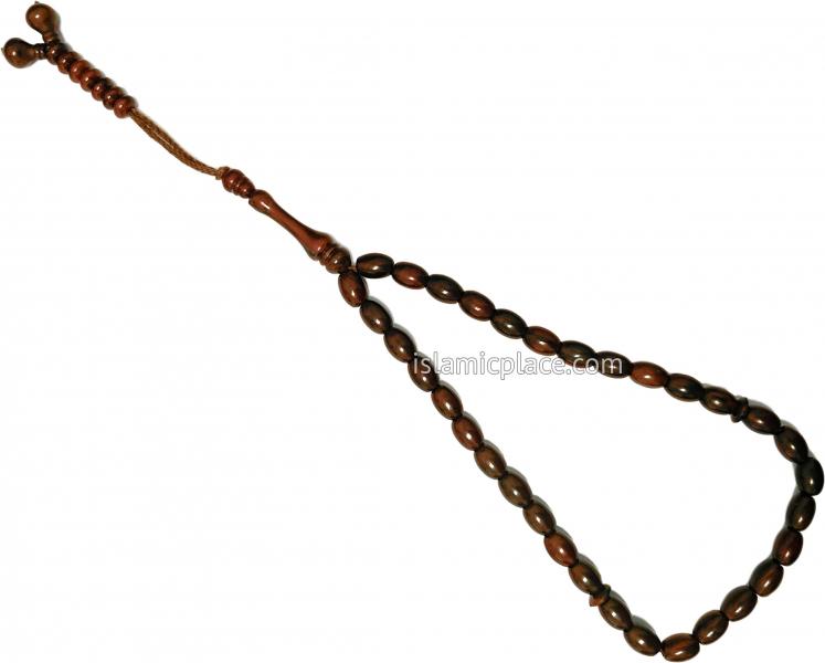 Dark Roast - Abdul Malik Tasbih Prayer Beads with 33 Beads