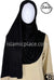 Black Plain - Easy Aisha Jersey Shayla Long Rectangle Hijab 30"x70"