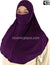 Plum - Plain Teen to Adult (Large) Hijab Al-Amira with Built-in Niqab