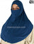 Denim Blue - Plain Teen to Adult (Large) Hijab Al-Amira with Built-in Niqab