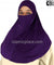 Purple - Plain Teen to Adult (Large) Hijab Al-Amira with Built-in Niqab