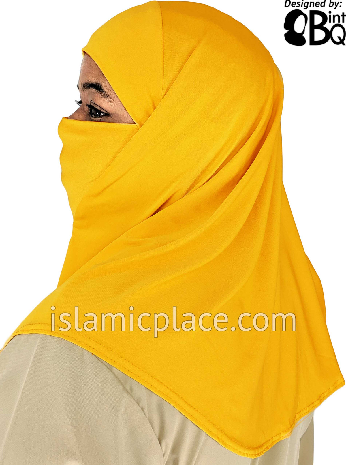 Golden Sand - Plain Teen to Adult (Large) Hijab Al-Amira with Built-in Niqab