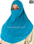 Teal - Plain Teen to Adult (Large) Hijab Al-Amira with Built-in Niqab