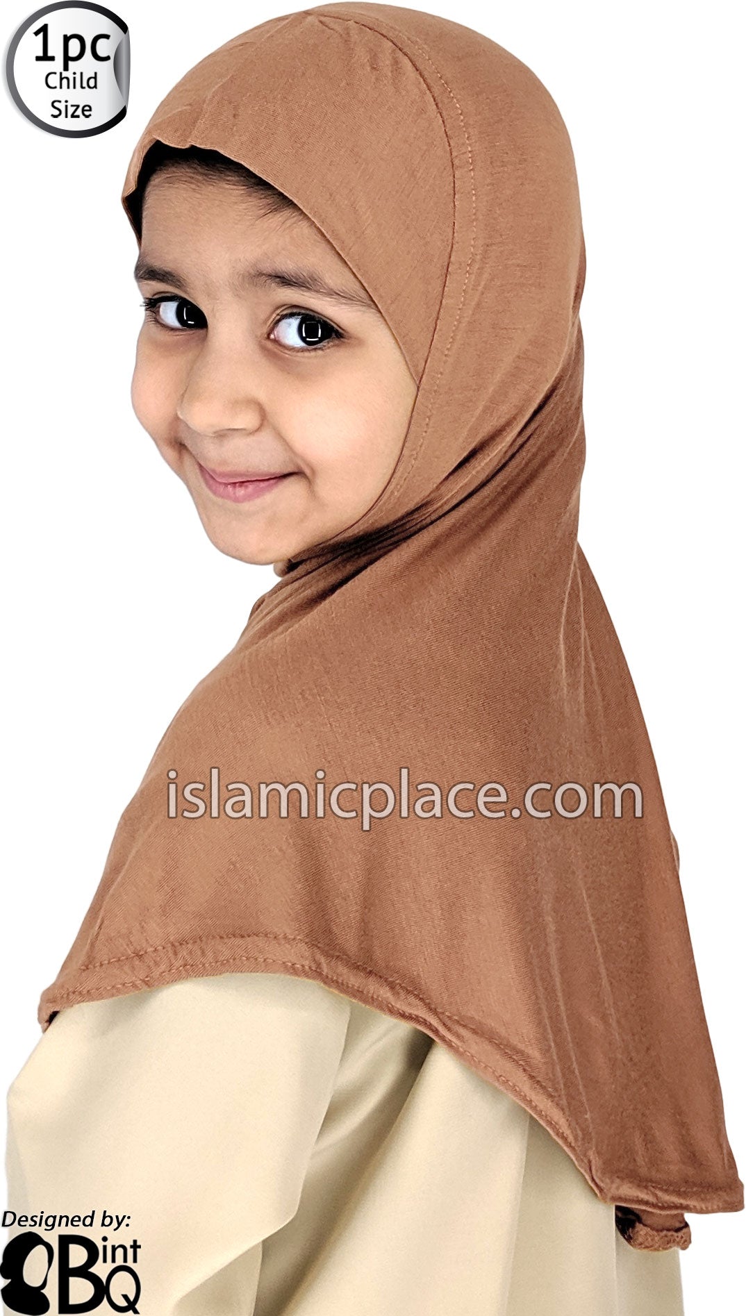 Glazed Pecan - Plain Girl size (1-piece) Hijab Al-Amira
