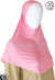 Pink - Plain Teen to Adult (Large) Hijab Al-Amira (1-piece style)