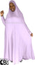 Lilac - Plain Overhead Abaya with Cuffs