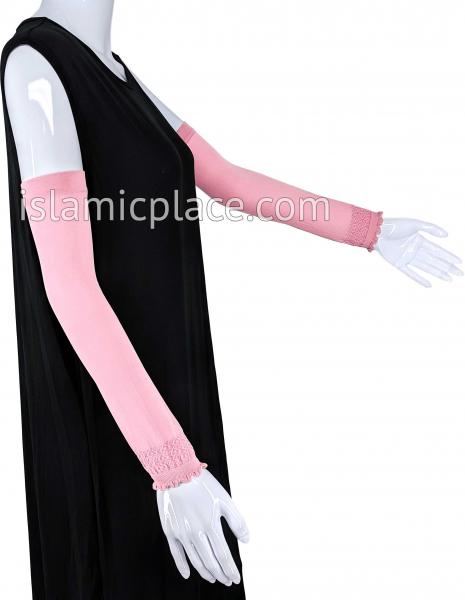 Baby Pink - Plain Wrist to Elbow Stretch Sleeve