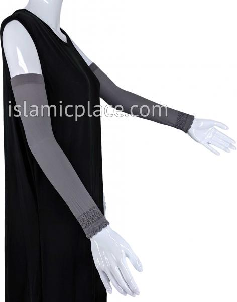Charcoal Gray - Plain Wrist to Elbow Stretch Sleeve