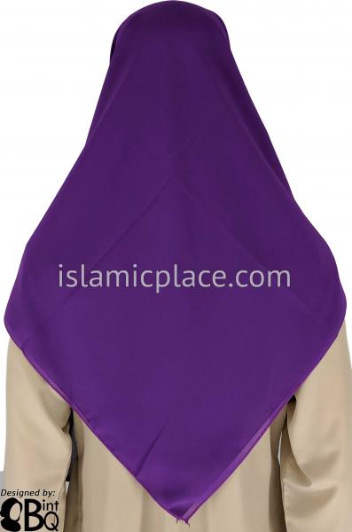 Purple - Georgette 45&quot; Square Khimar