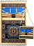 Kaba with Blue Sky Design Prayer Rug with Matching Zipper Carrying Bag