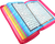 Arabic: Rainbow Color Quran Mushaf Madina Uthmani script (Aprox 4" x 6") with Zipper cover