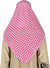 Bubblegum And Fuchsia Heart In Heart Design On White - 45" Square Printed Khimar