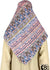 Blue, Yellow, White And Black Water Color Floral Design On Pink - 45" Square Printed Khimar