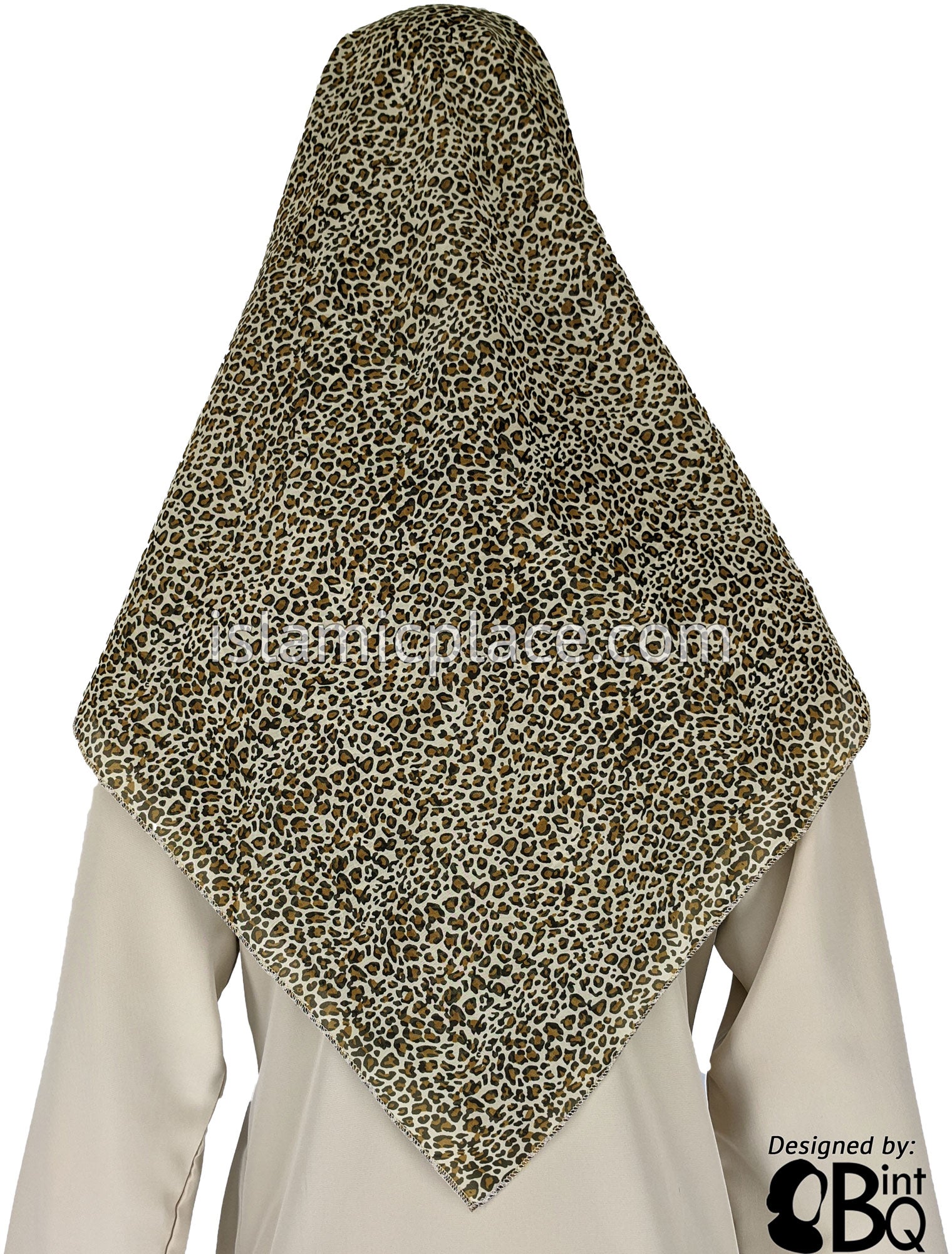 Leopard Print - 45" Square Printed Khimar