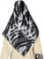 Black, Plum, Gray and White Broad Strokes - 45" Square Printed Khimar
