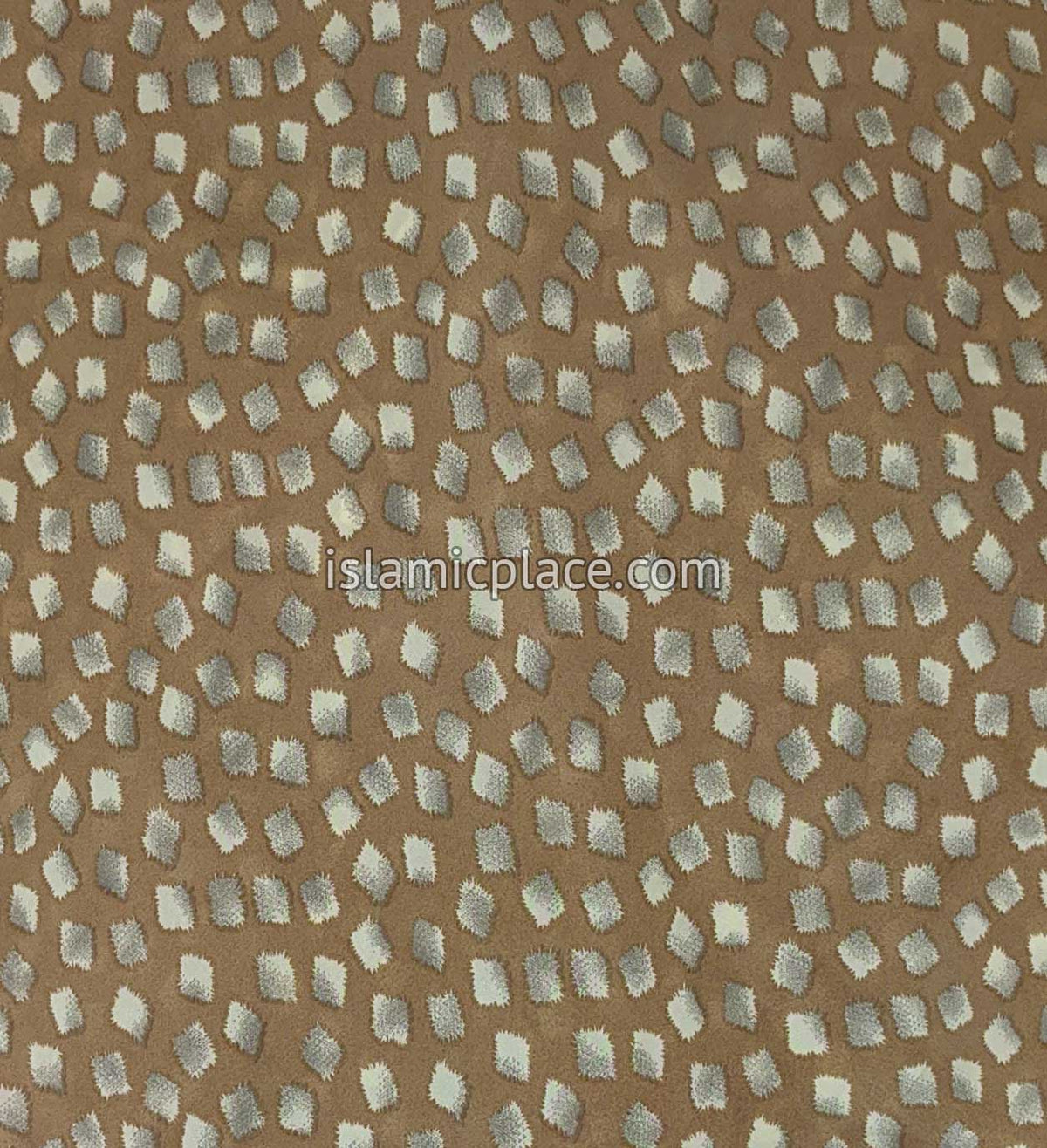 Tan with Cream and Gray Square Confetti - 45" Square Printed Khimar