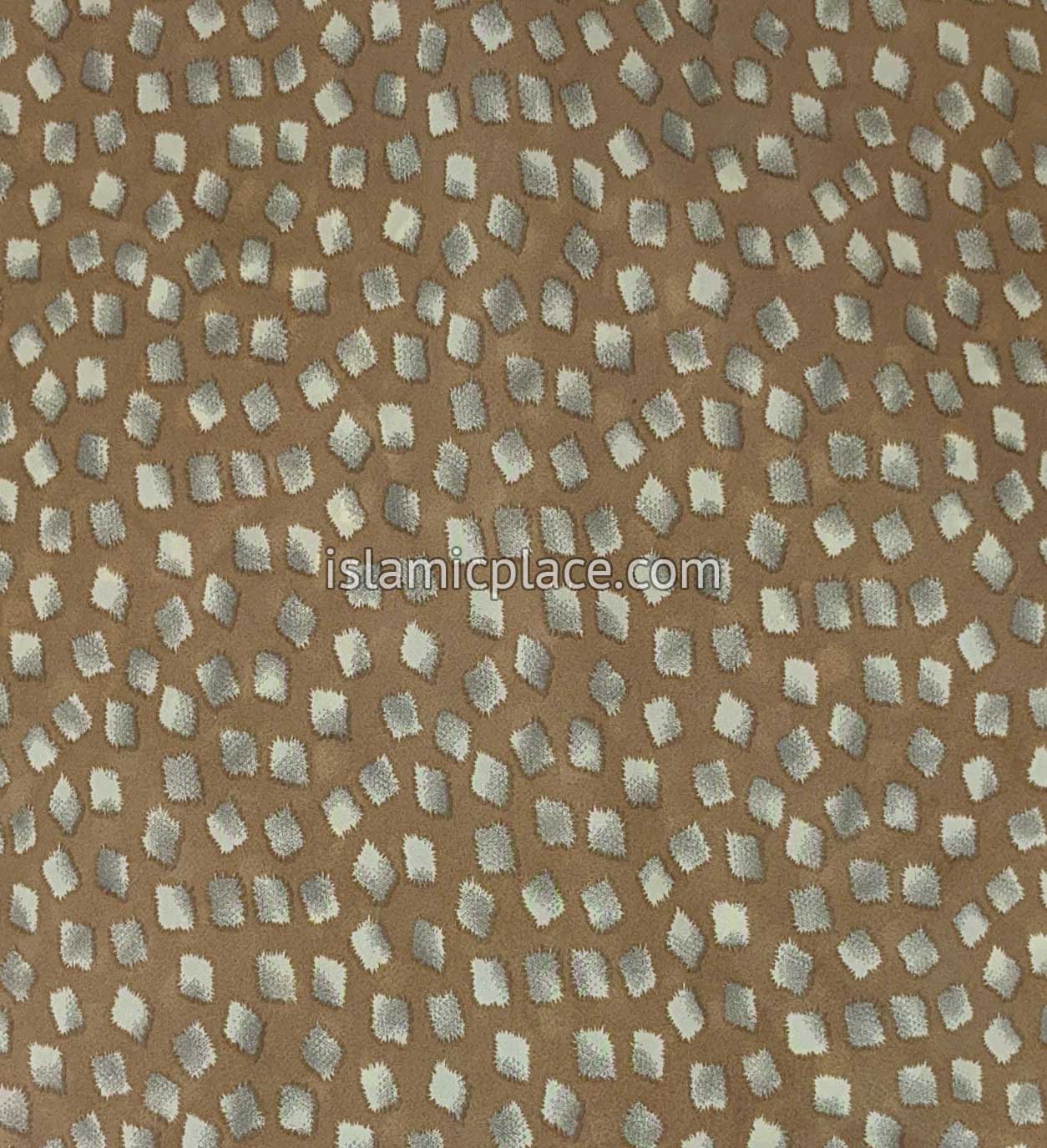 Tan with Cream and Gray Square Confetti - 45" Square Printed Khimar