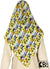 Lime Green, Mustard Gold, Blue and Black Floral Wall - 45" Square Printed Khimar