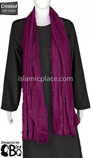Light Plum - Plain Soft Crinkle Cotton Shayla Long Rectangle Hijab 36"x72"