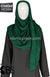 Dark Green - Plain Soft Crinkle Cotton Shayla Long Rectangle Hijab 36"x72"