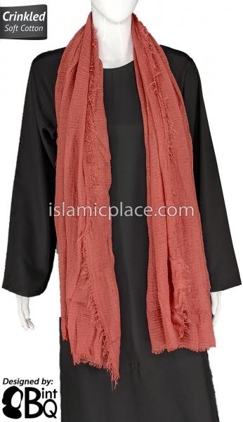 Blush Berry - Plain Soft Crinkle Cotton Shayla Long Rectangle Hijab 36"x72"