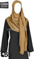 Tan - Plain Soft Crinkle Cotton Shayla Long Rectangle Hijab 36"x72"