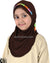 Brown - Lace Daisy Flowers Hijab Al-Amira - Girl size (1-piece)