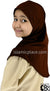 Brown - Luxurious Lycra Hijab Al-Amira - Girl size (1-piece)