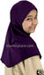 Plum - Luxurious Lycra Hijab Al-Amira - Girl size (1-piece)