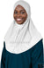 White - Luxurious Lycra Hijab Al-Amira - Teen to Adult (Large) 1-piece style