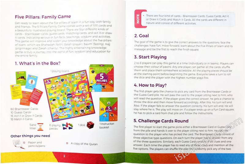 Five 5 Pillars Family Game
