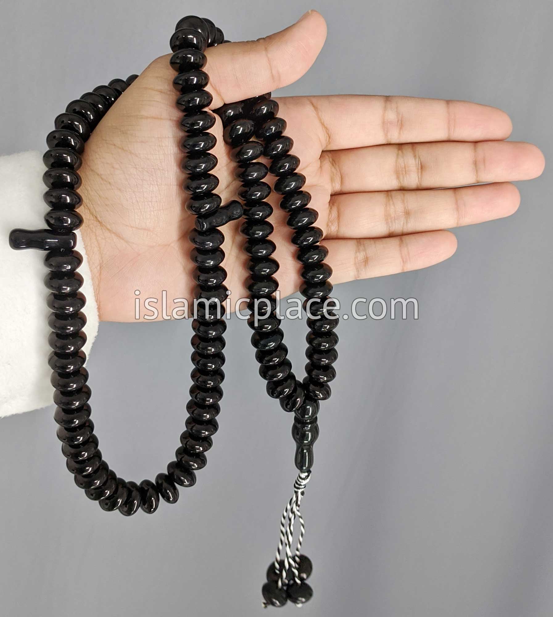 Black - Large Bead Talib Tasbih Prayer Beads