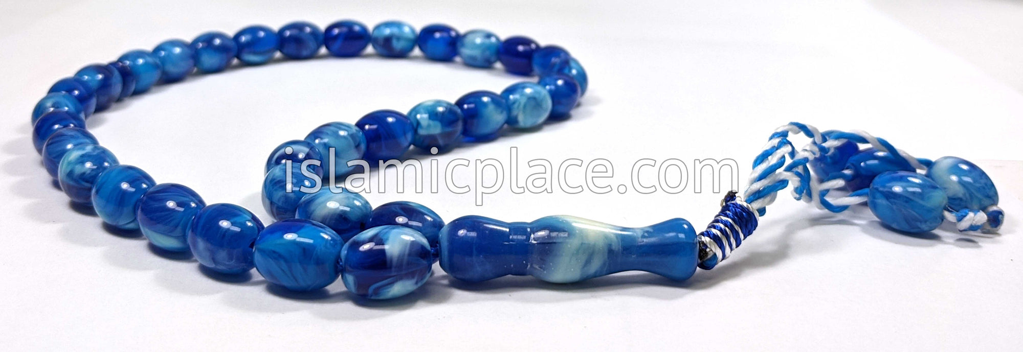 Marble Blue - Rashid Tasbih Prayer Beads