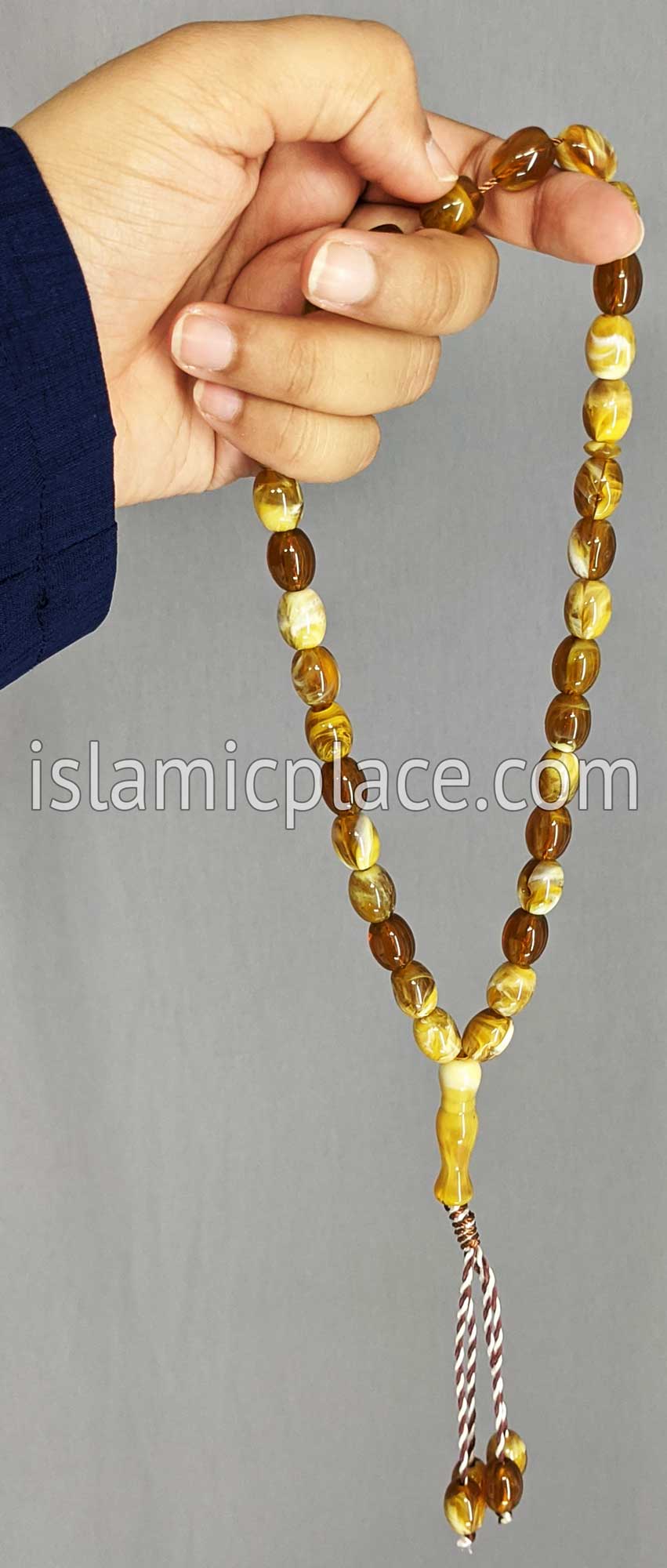 Marble Yellow - Rashid Tasbih Prayer Beads