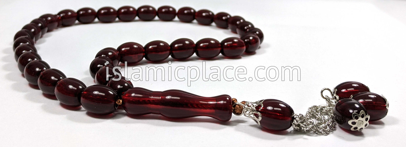 Burgundy - Rashid Tasbih Prayer Beads